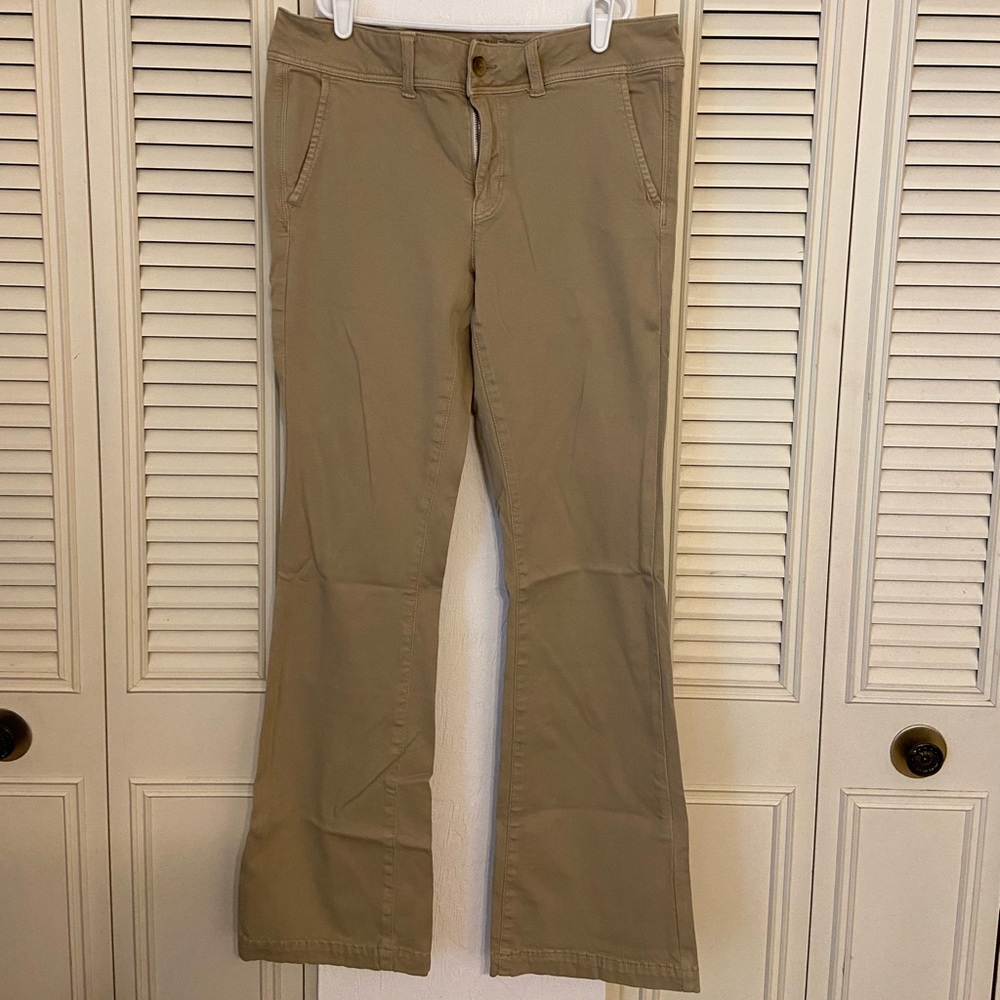 American Eagle Kick Boot Khakis